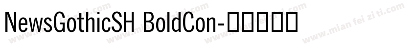NewsGothicSH BoldCon字体转换